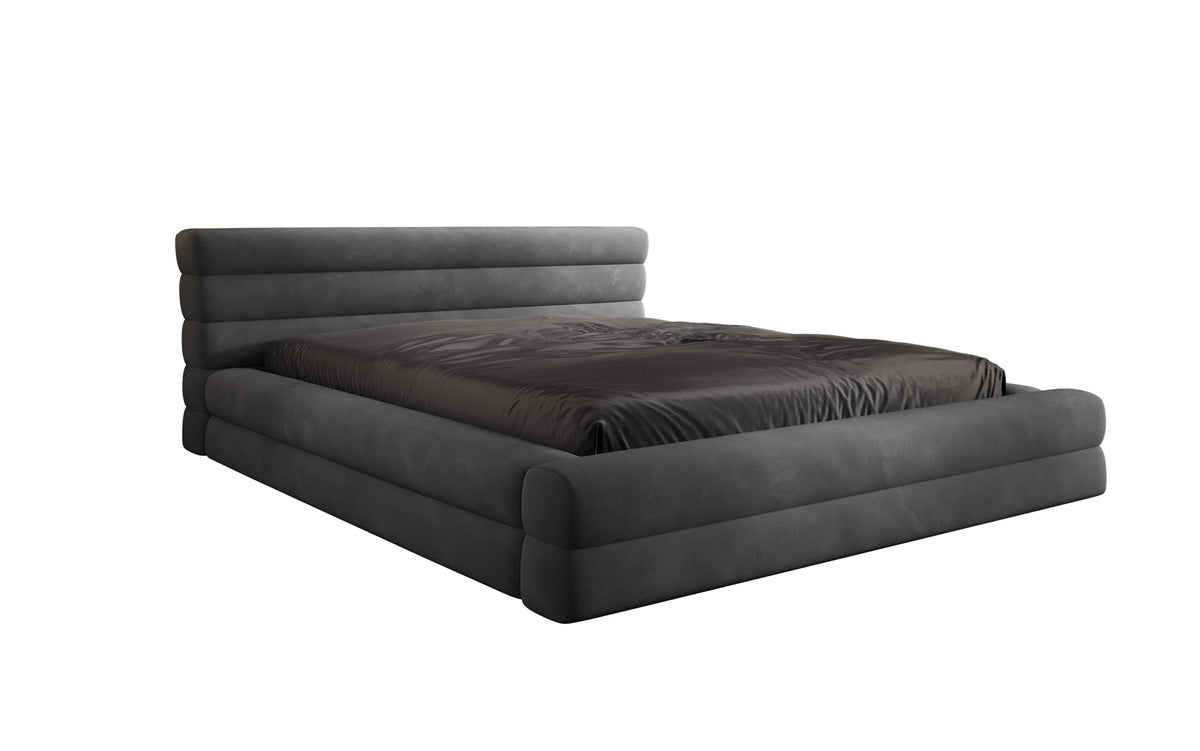 Designer Polsterbett Velana Samt mit Stauraum