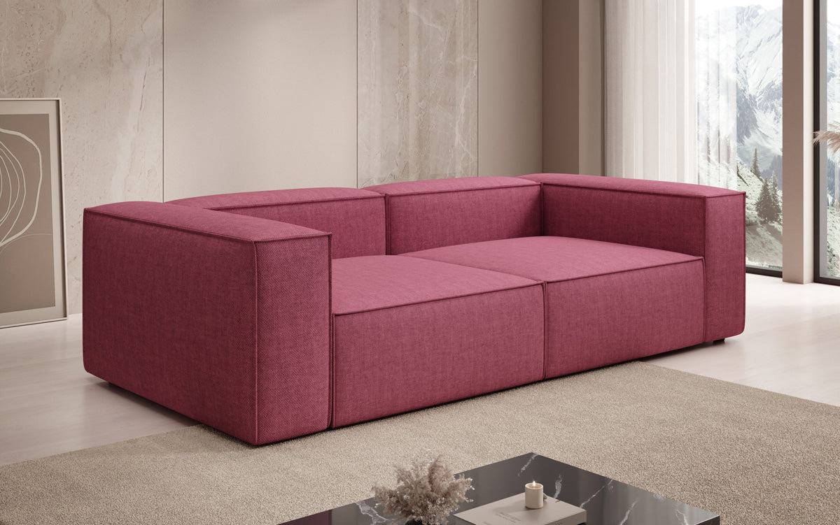 Designer sofa Lesley 3-seater in linen look