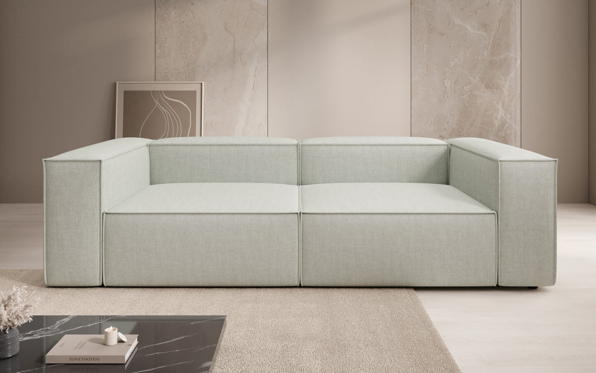 Designer sofa Lesley 3-seater in linen look