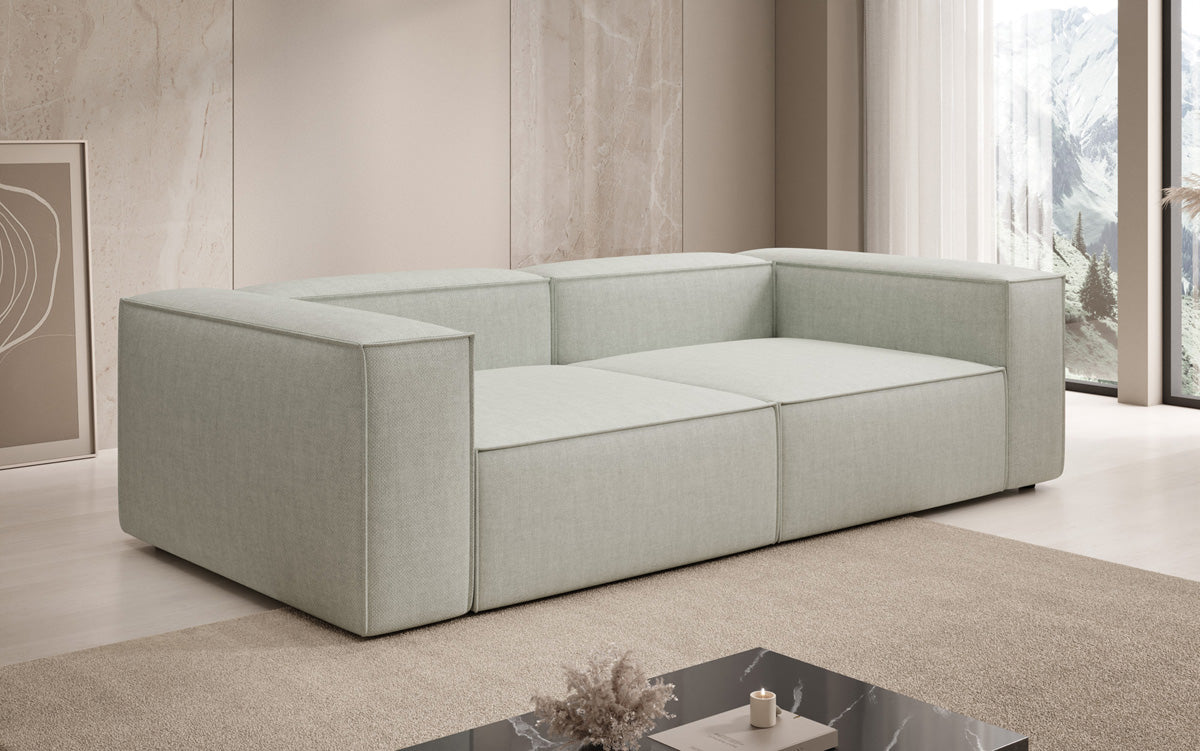 Designer sofa Lesley 3-seater in linen look