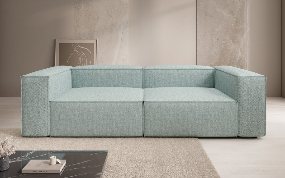 Designer sofa Lesley 3-seater in linen look