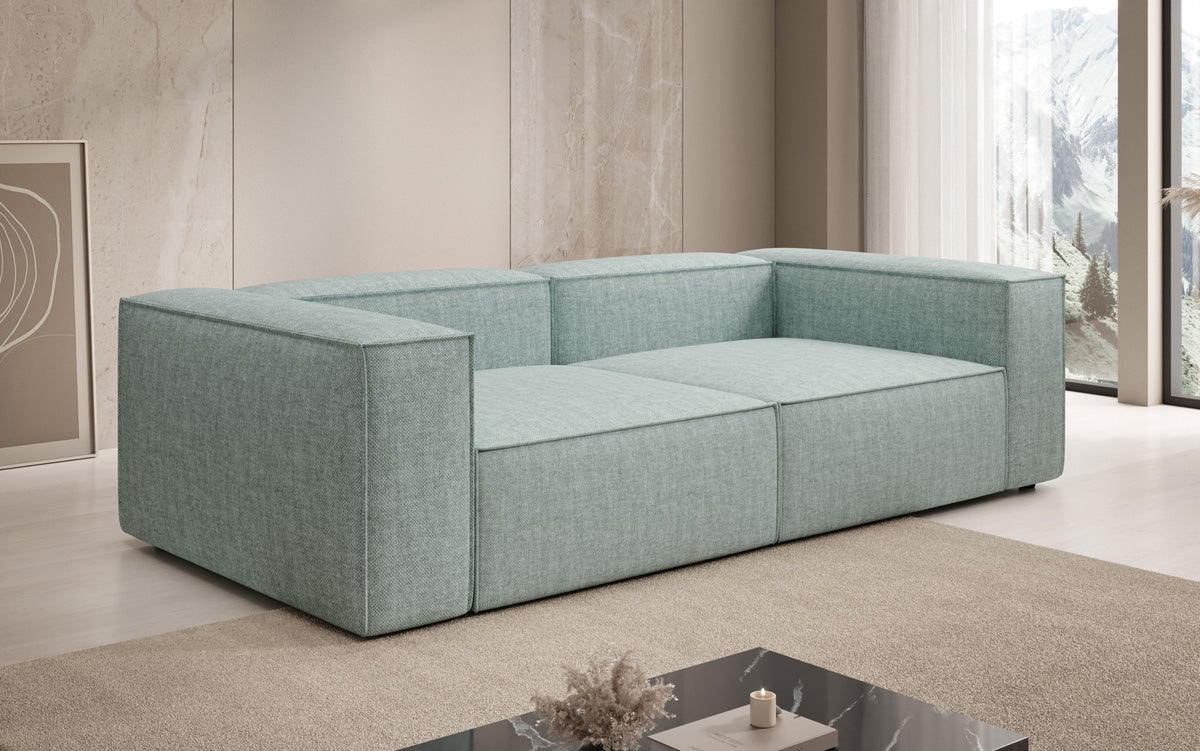 Designer sofa Lesley 3-seater in linen look