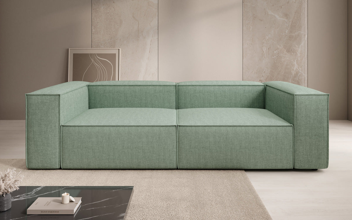 Designer sofa Lesley 3-seater in linen look