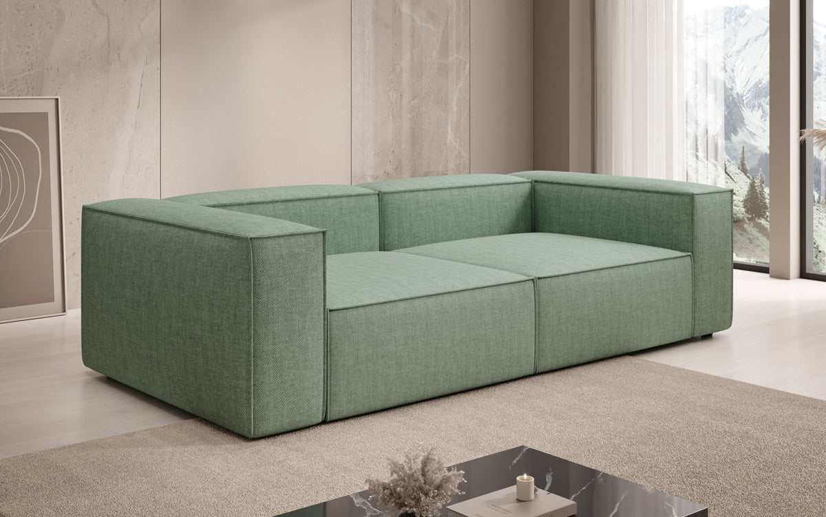Designer sofa Lesley 3-seater in linen look