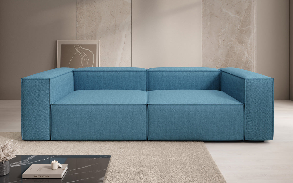 Designer sofa Lesley 3-seater in linen look