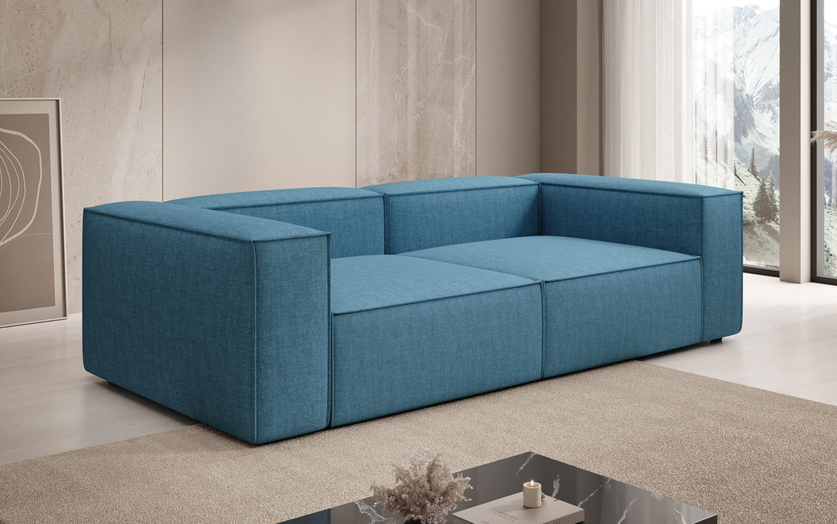 Designer sofa Lesley 3-seater in linen look