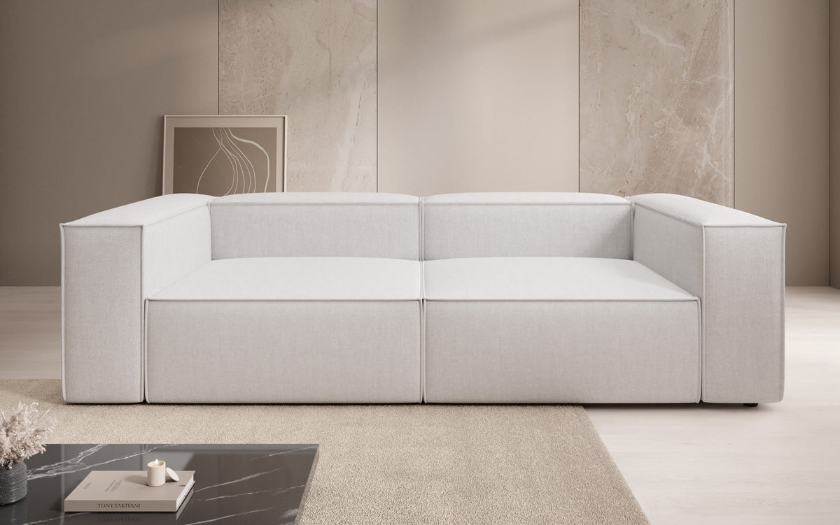 Designer sofa Lesley 3-seater in linen look