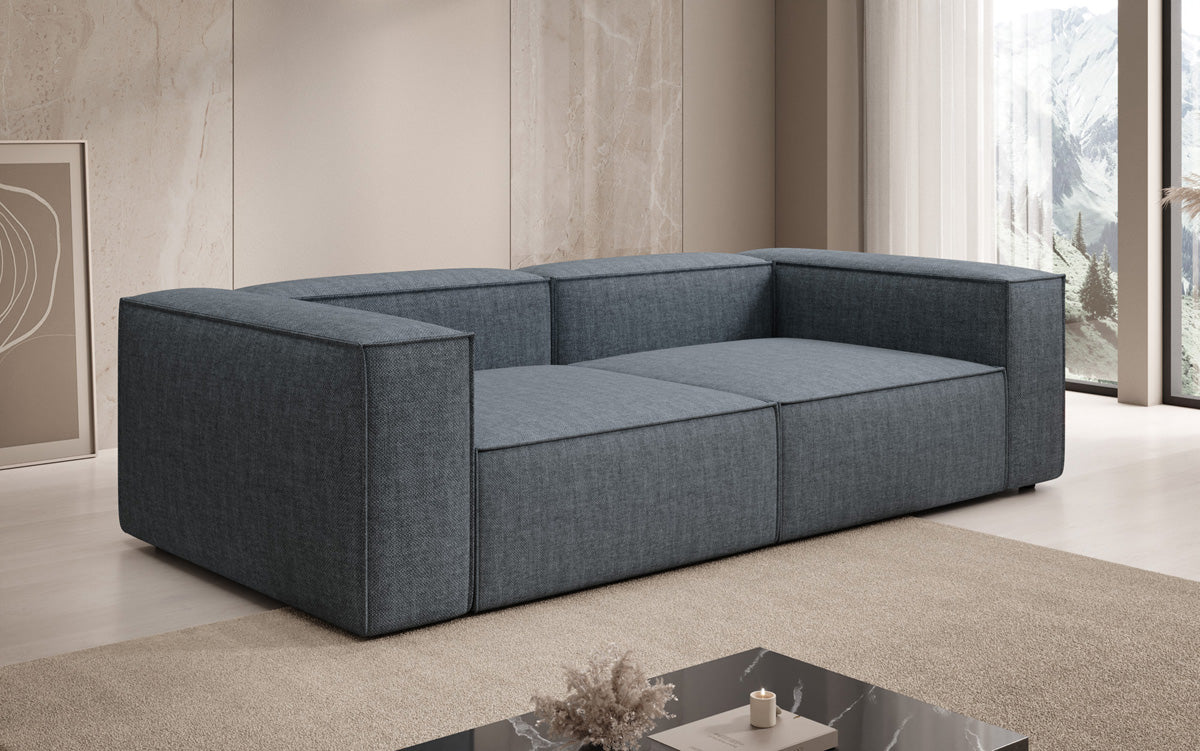 Designer sofa Lesley 3-seater in linen look
