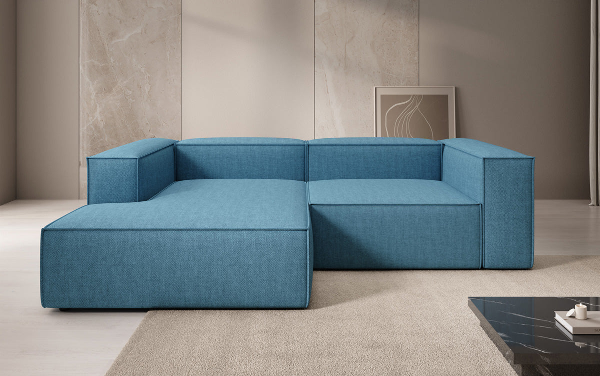Designer corner sofa Lesley Mini in linen look