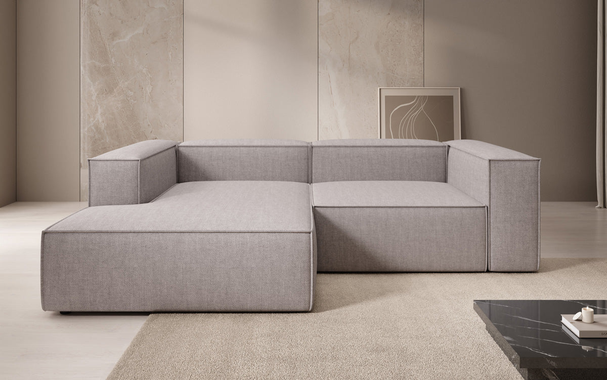 Designer corner sofa Lesley Mini in linen look