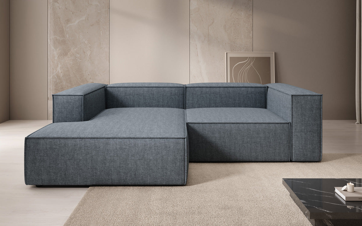 Designer corner sofa Lesley Mini in linen look