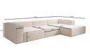 Designer Ecksofa Lesley in Strukturstoff