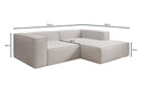 Designer corner sofa Lesley Mini in genuine leather