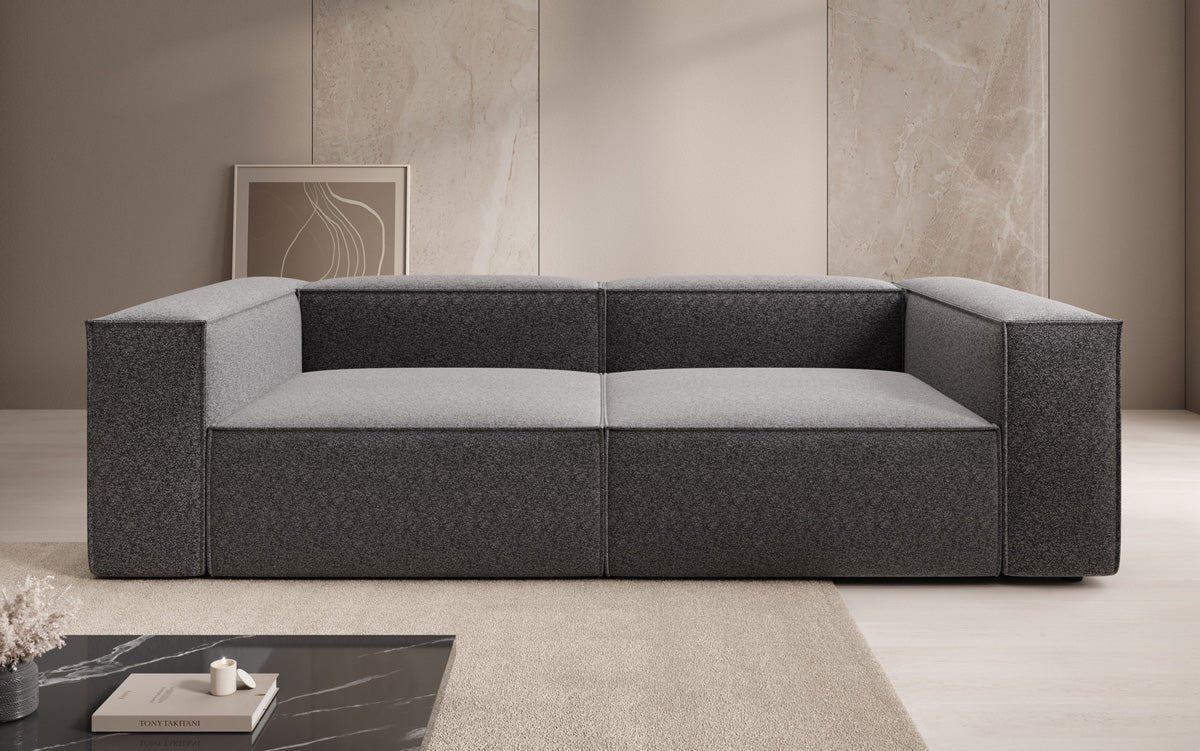 Lesley designer 3-seater sofa in textured fabric