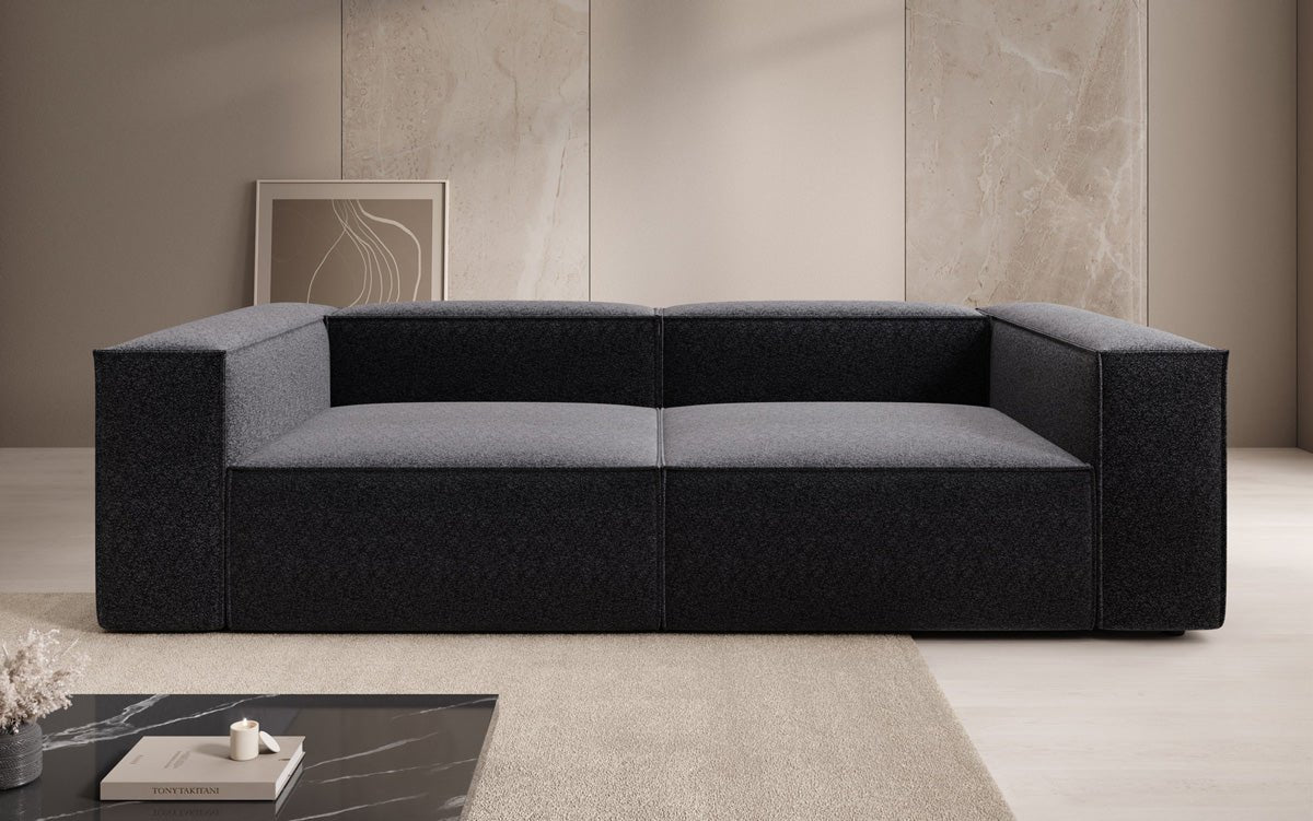 Lesley designer 3-seater sofa in textured fabric