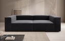 Lesley designer 3-seater sofa in textured fabric