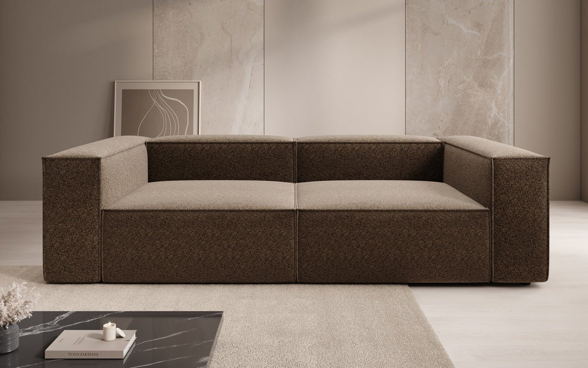 Lesley designer 3-seater sofa in textured fabric