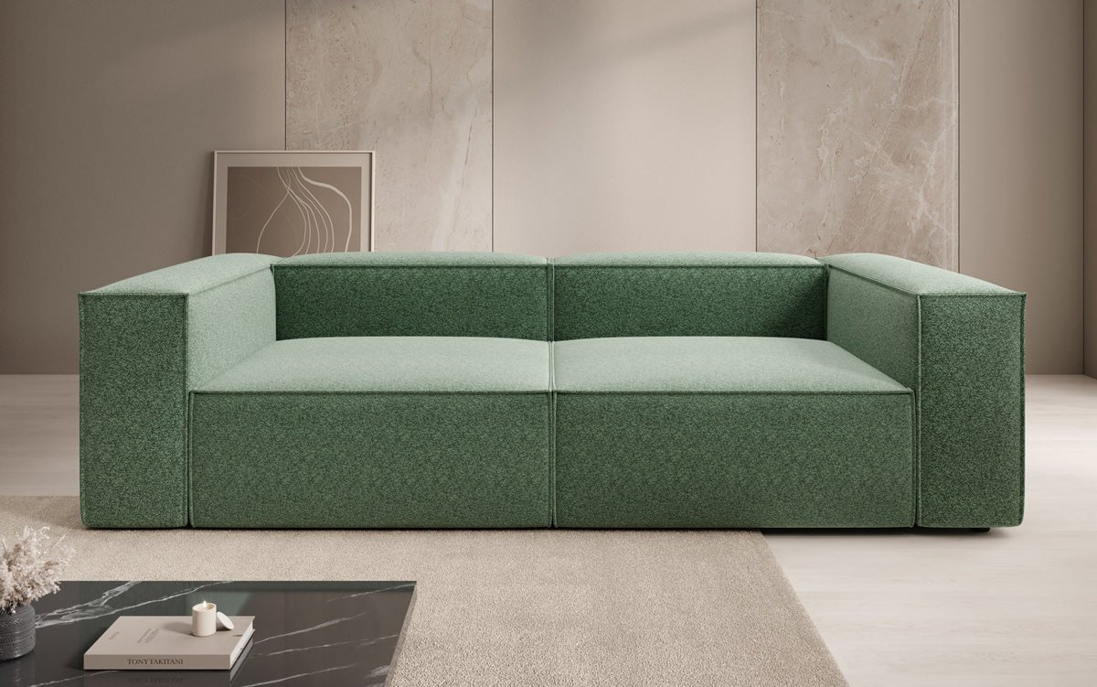 Lesley designer 3-seater sofa in textured fabric