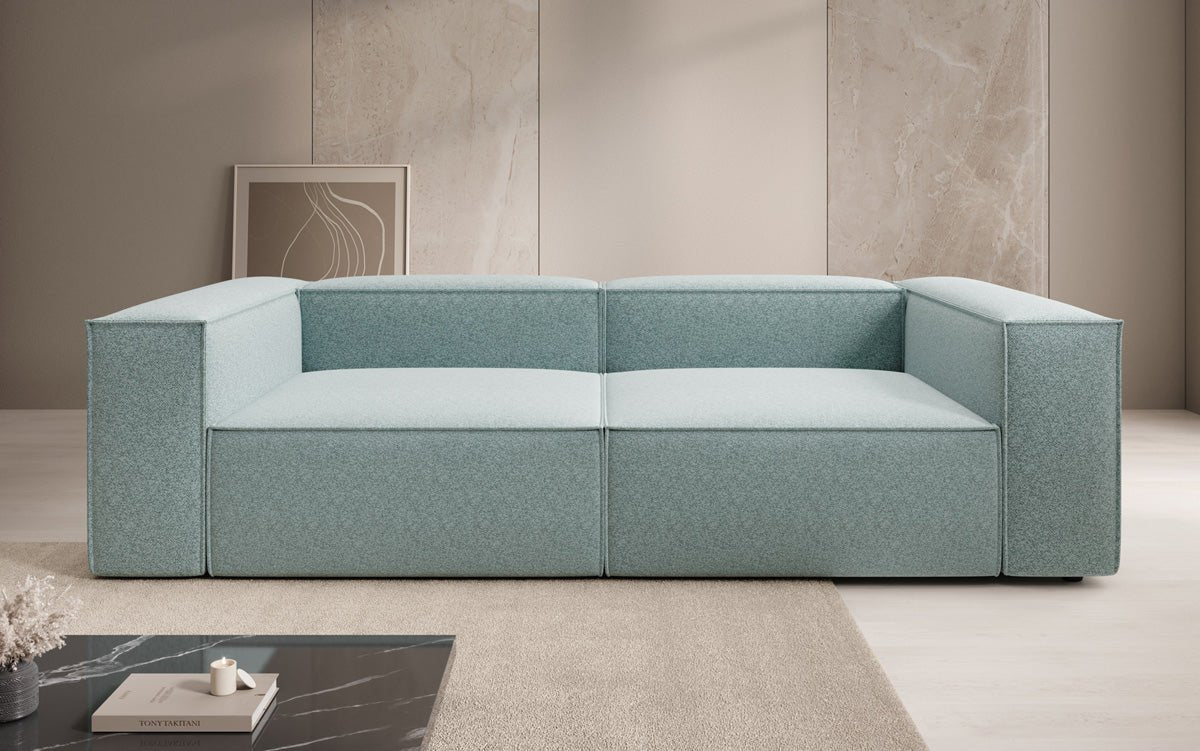 Lesley designer 3-seater sofa in textured fabric