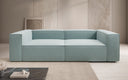 Lesley designer 3-seater sofa in textured fabric