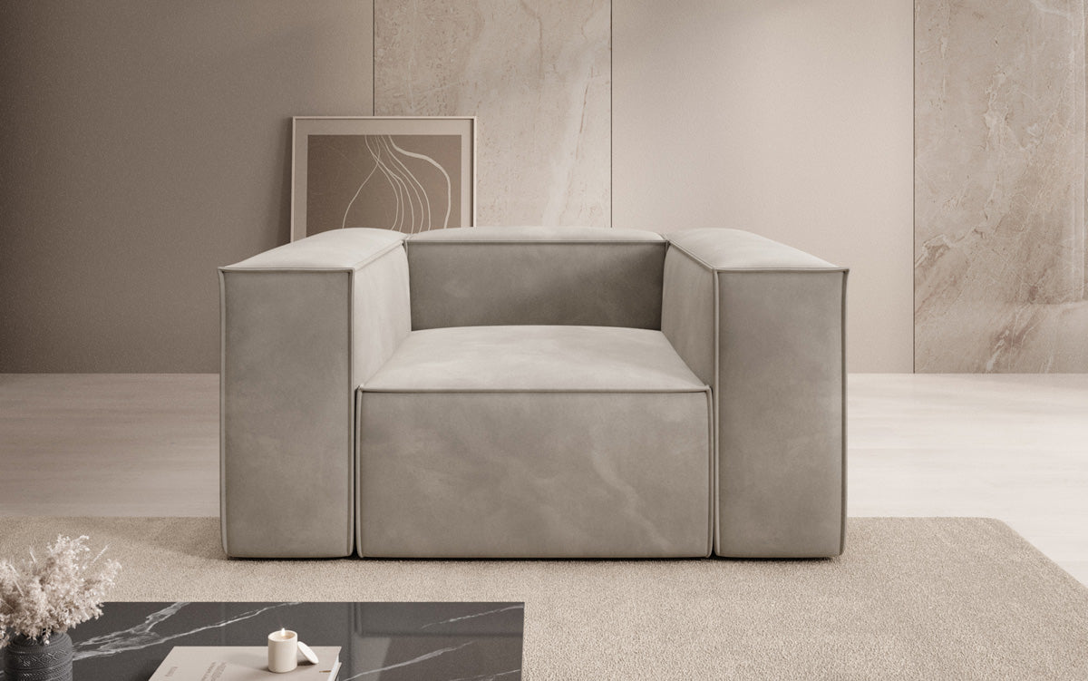 Designer Sofa-Sessel Lesley in Samt
