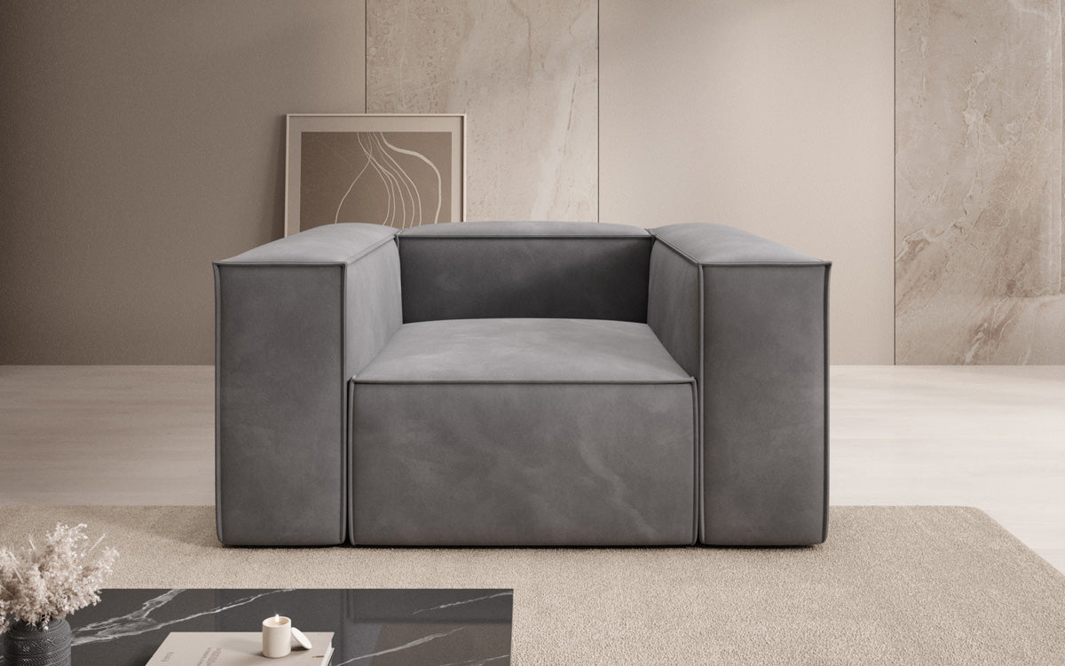 Designer Sofa-Sessel Lesley in Samt