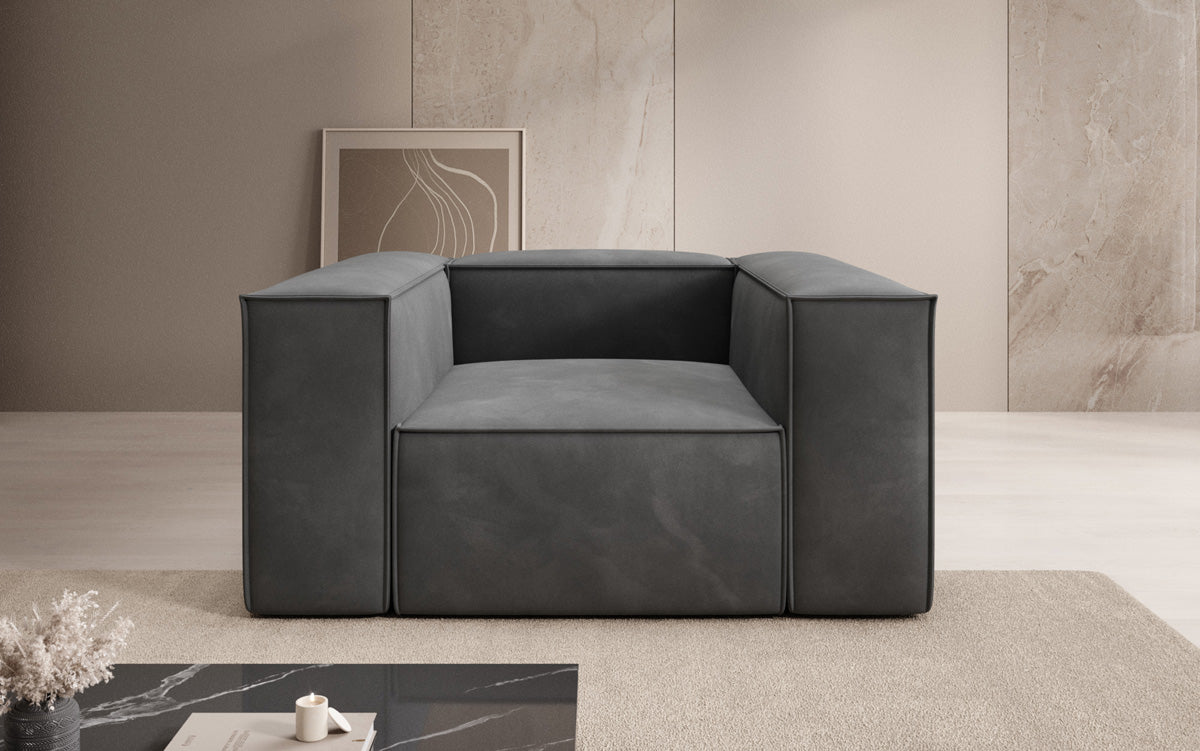 Designer Sofa-Sessel Lesley in Samt