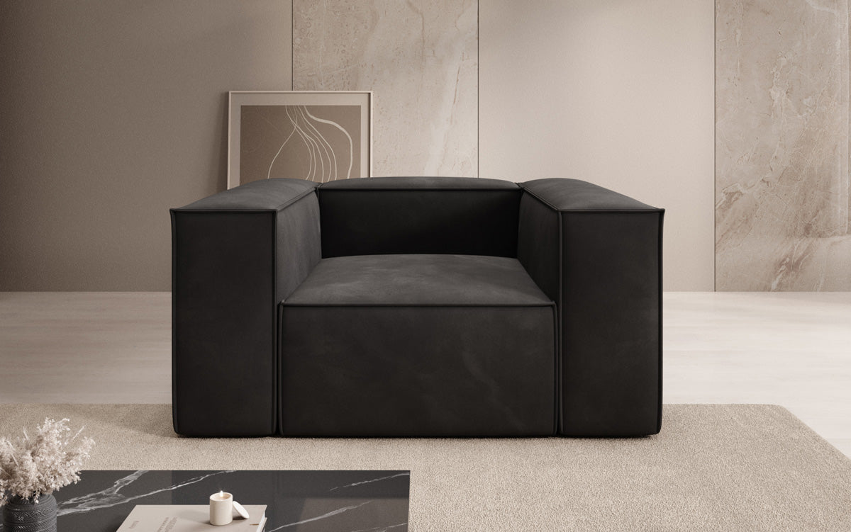 Designer Sofa-Sessel Lesley in Samt