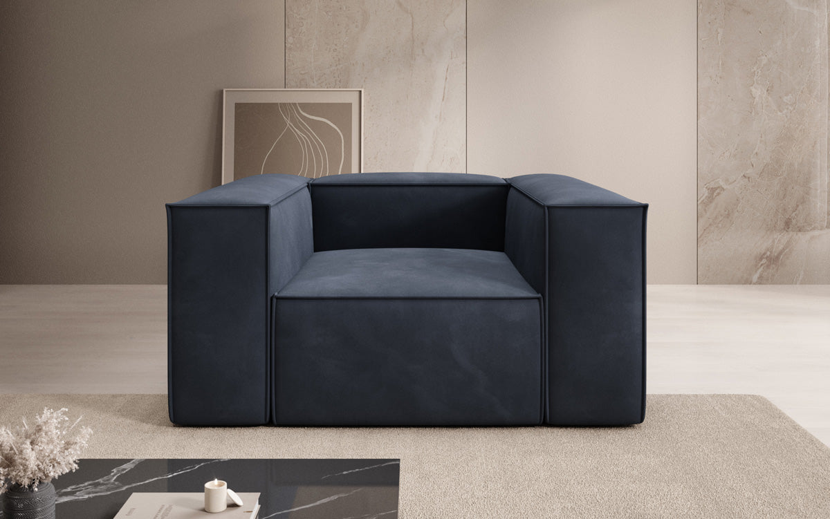 Designer Sofa-Sessel Lesley in Samt