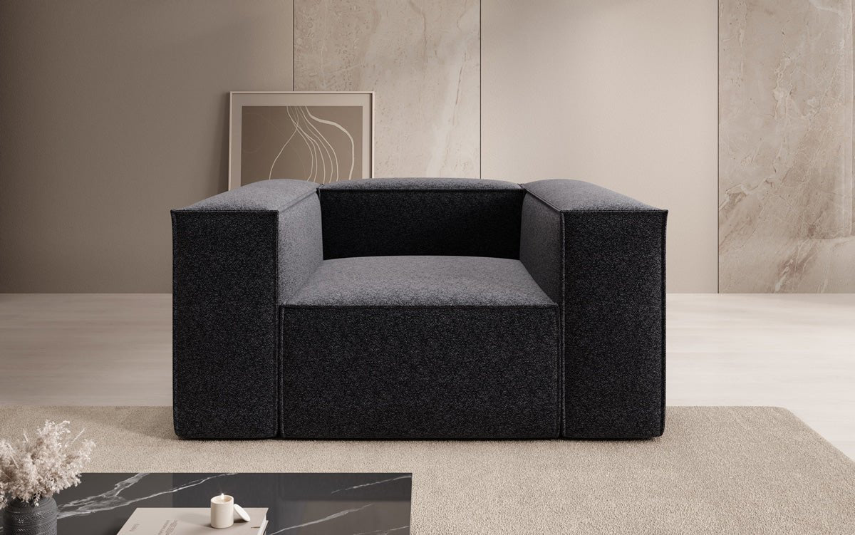 Designer Armchair Lesley in Textured Fabric