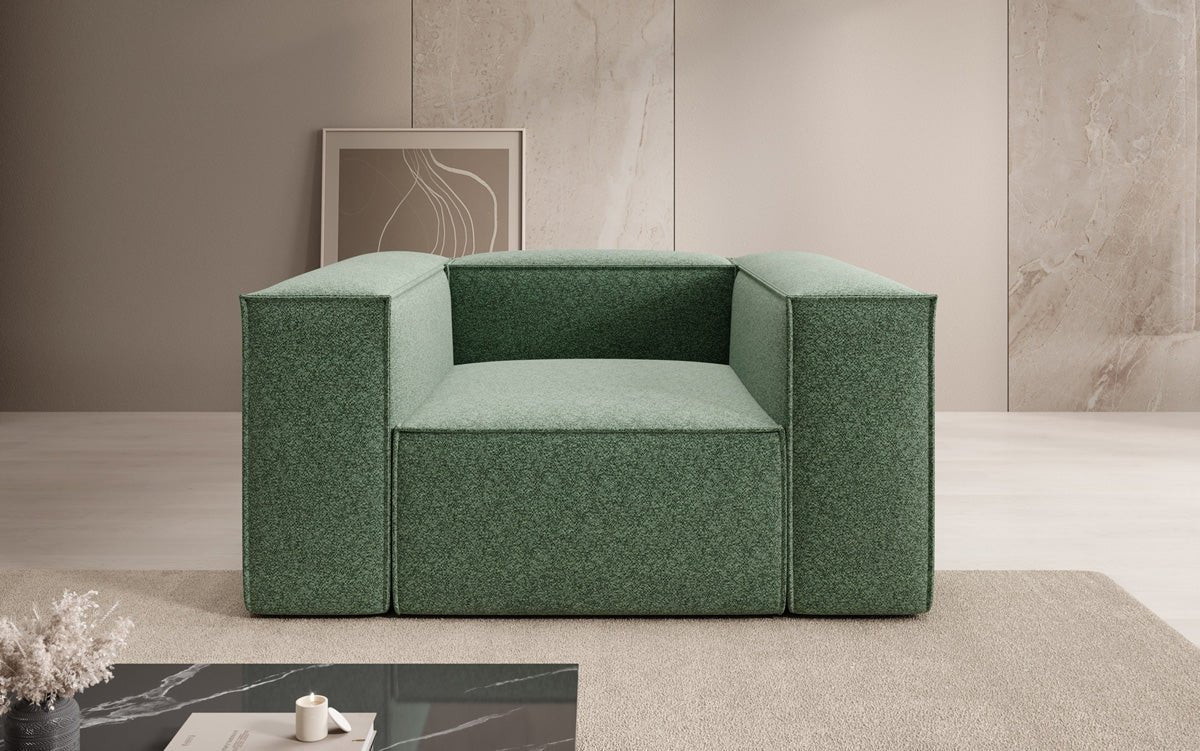 Designer Armchair Lesley in Textured Fabric