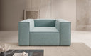 Designer Sofa-Sessel Lesley in Strukturstoff