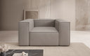 Designer sofa armchair Lesley in genuine leather