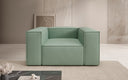 Designer sofa armchair Lesley in genuine leather