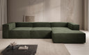 Designer corner sofa Lesley in velvet