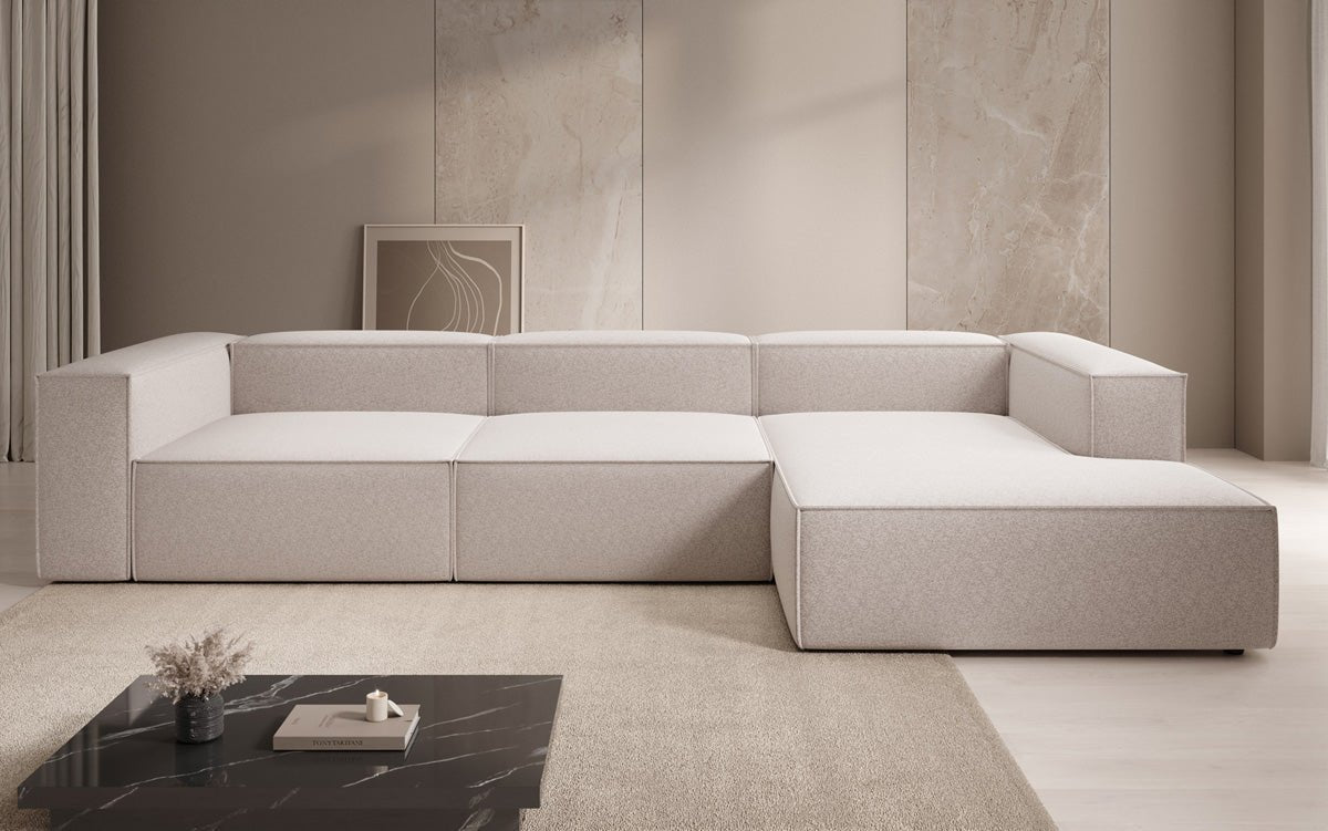 Designer Sofa Lesley L in textured fabric