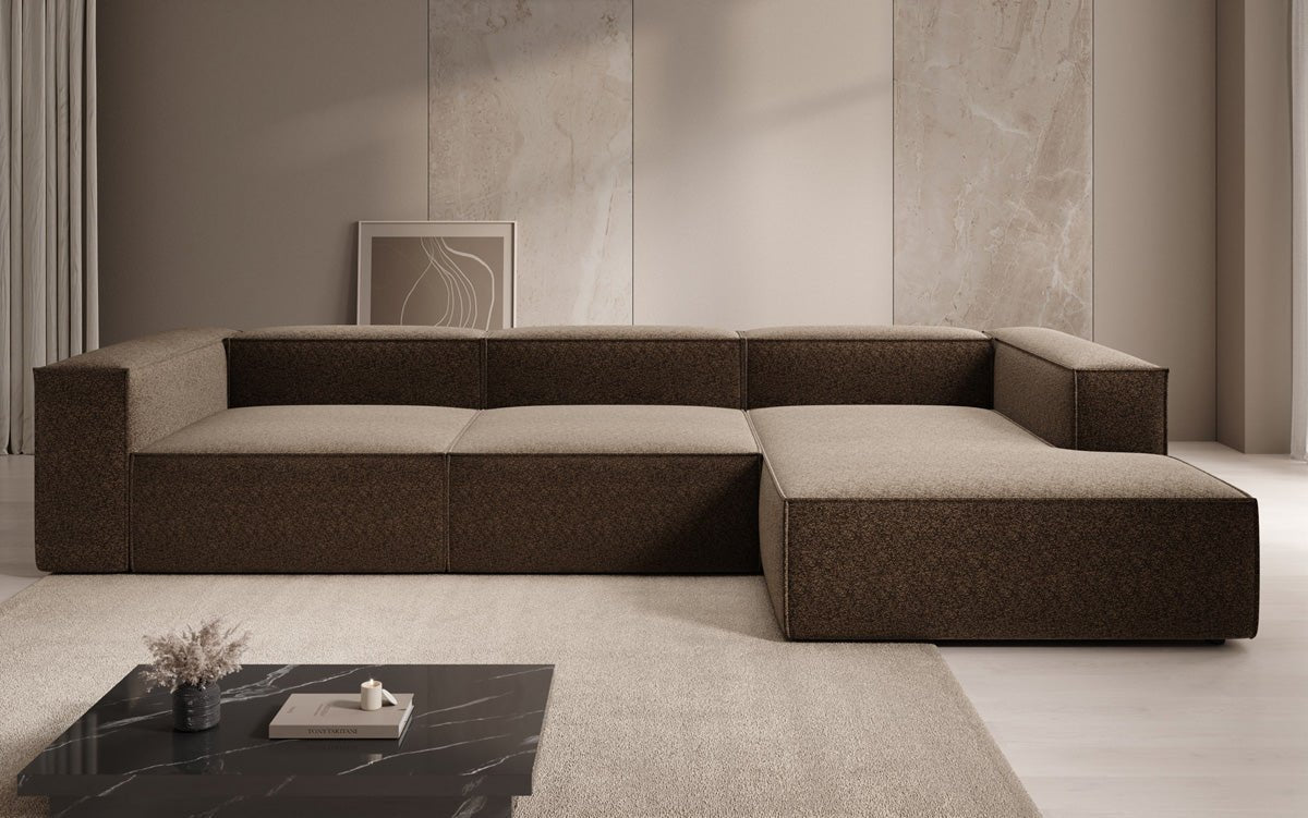 Designer Sofa Lesley L in textured fabric