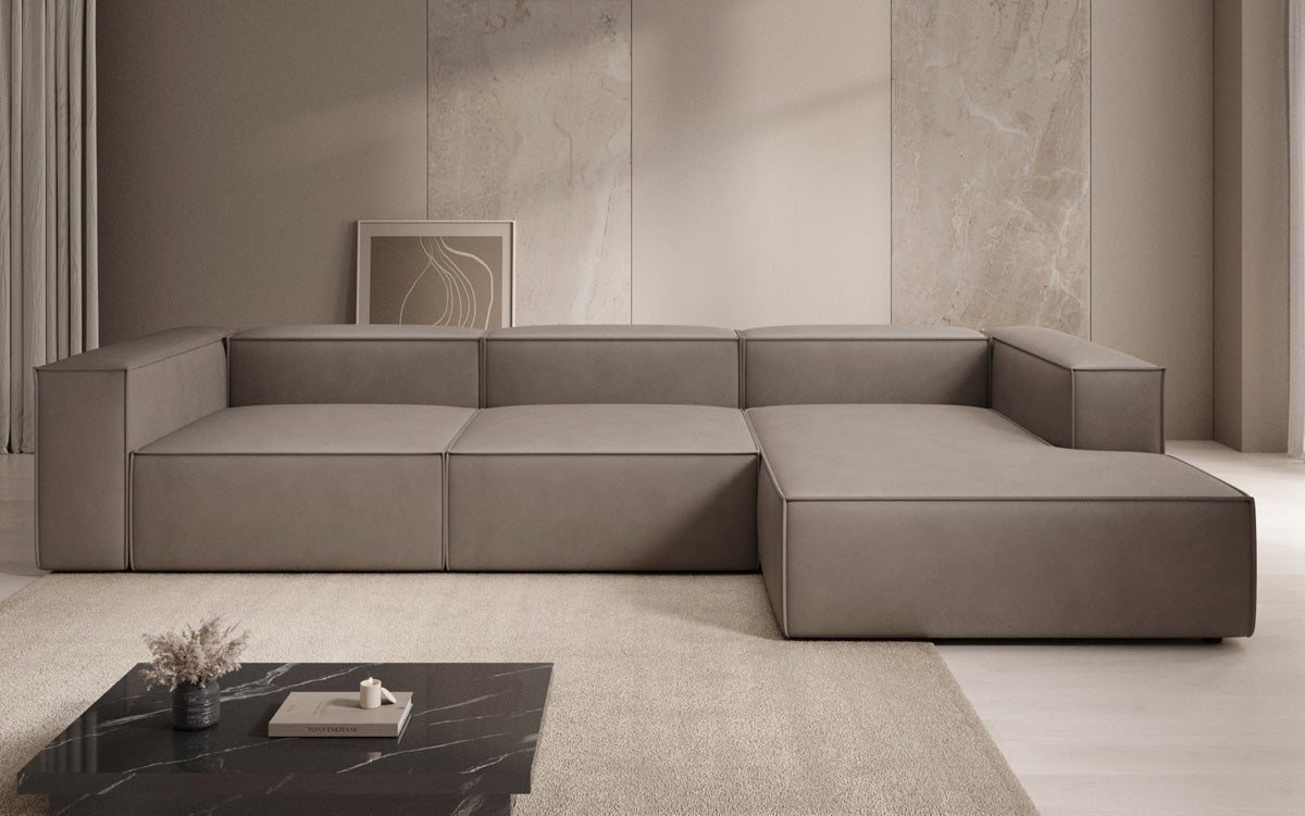 Designer Sofa Lesley L in Echtleder