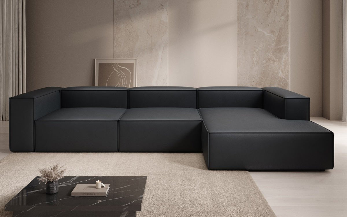 Designer Sofa Lesley L in Echtleder