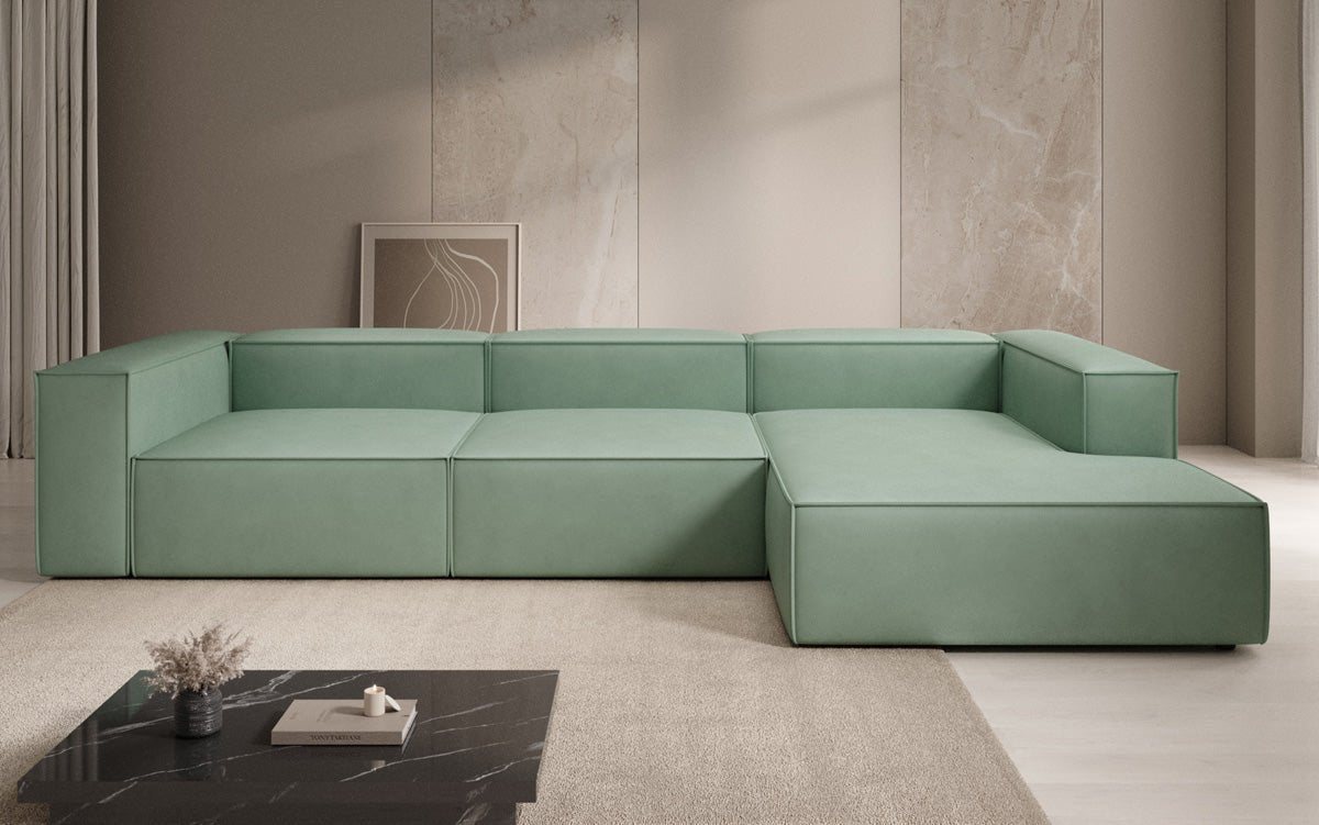 Designer Sofa Lesley L in Echtleder