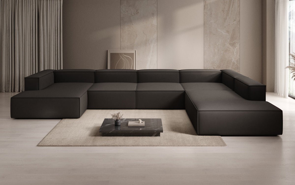 Designer Sofa Lesley U XXL in Fabric