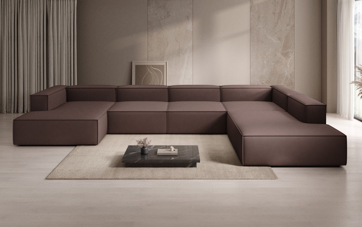 Designer Sofa Lesley U XXL in Fabric