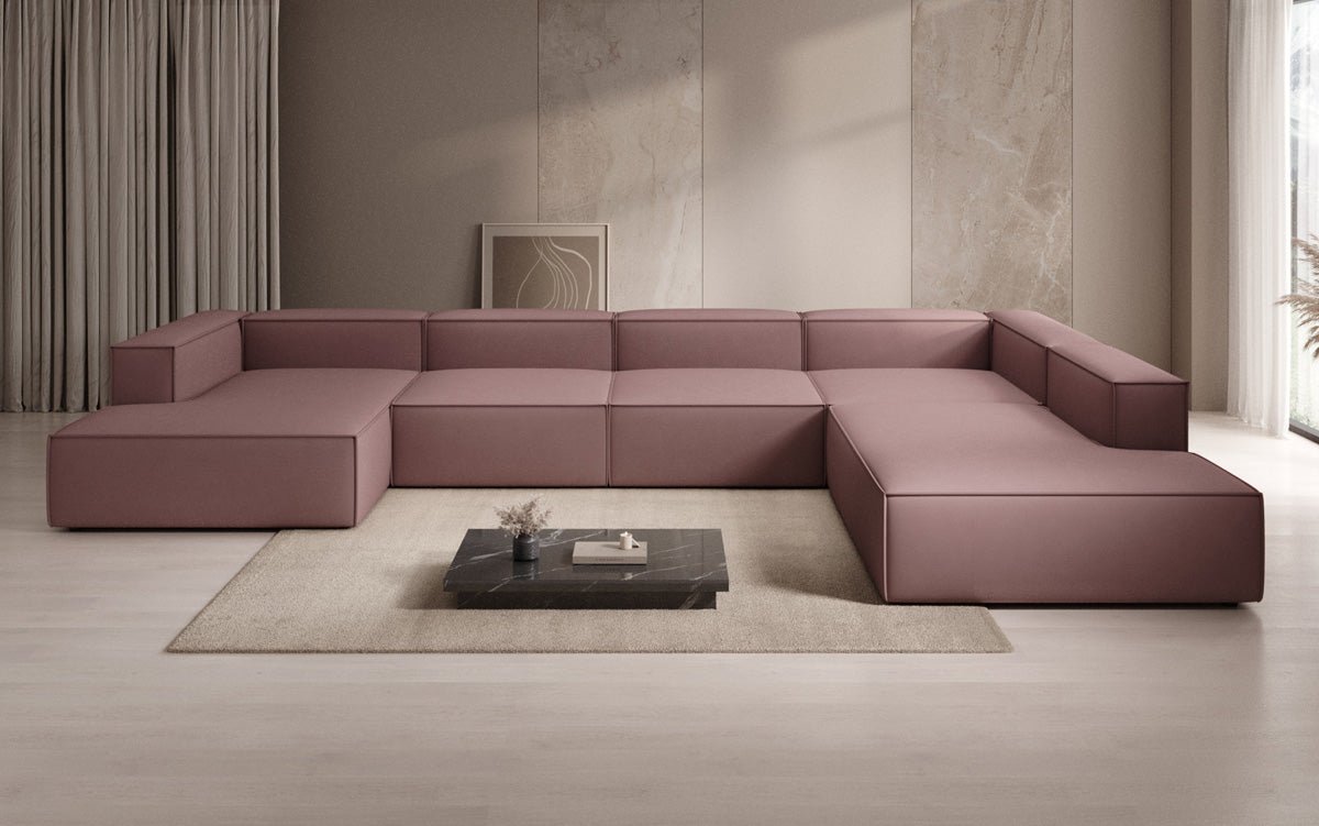 Designer Sofa Lesley U XXL in Fabric