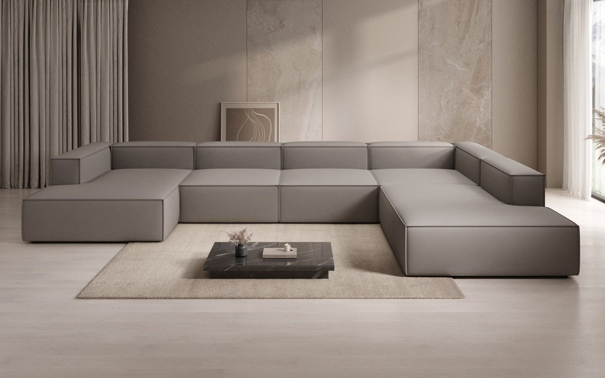 Designer Sofa Lesley U XXL in Fabric
