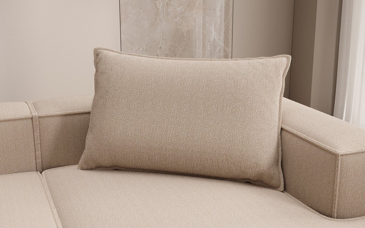 Decorative pillow Lesley 45x80 in Bouclé