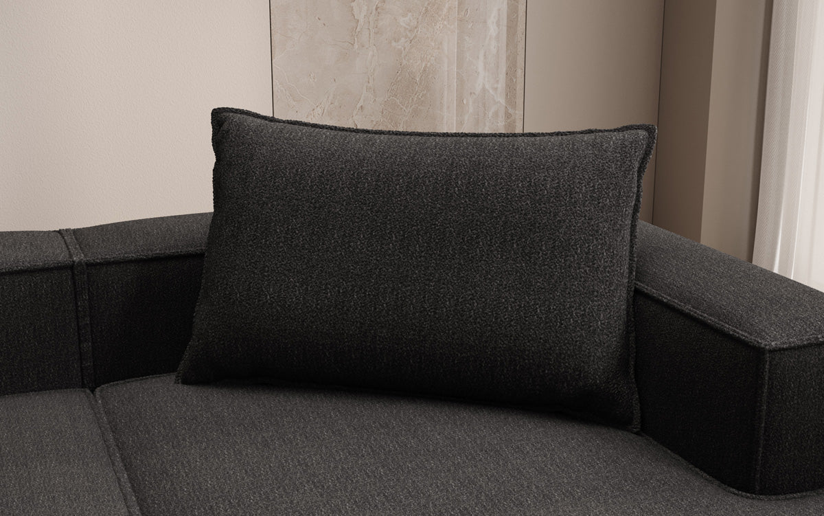 Decorative pillow Lesley 45x80 in Bouclé