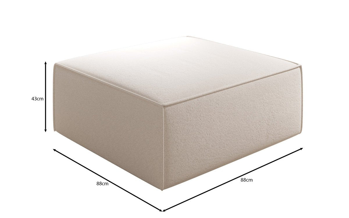 Lesley Side Stool in Textured Fabric