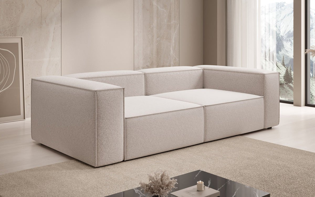 Lesley designer 3-seater sofa in textured fabric