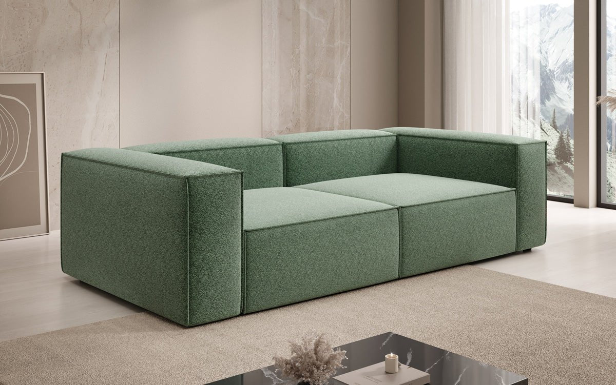 Lesley designer 3-seater sofa in textured fabric