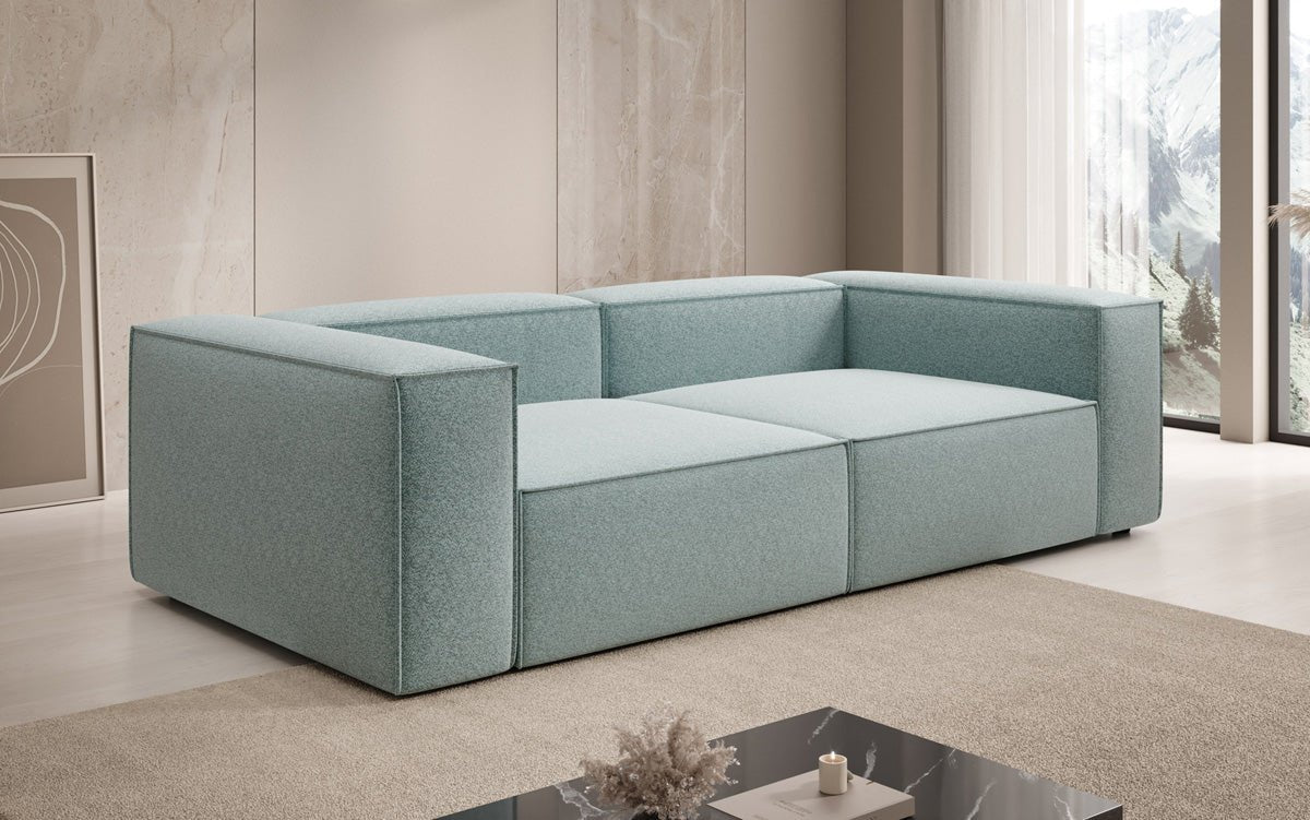 Lesley designer 3-seater sofa in textured fabric
